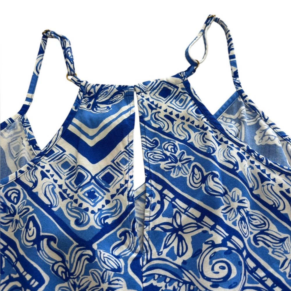 Lilly Pulitzer Dusk Blue Crush Romper Sz Small Lightweight Spring Summer Beach - Picture 10 of 12